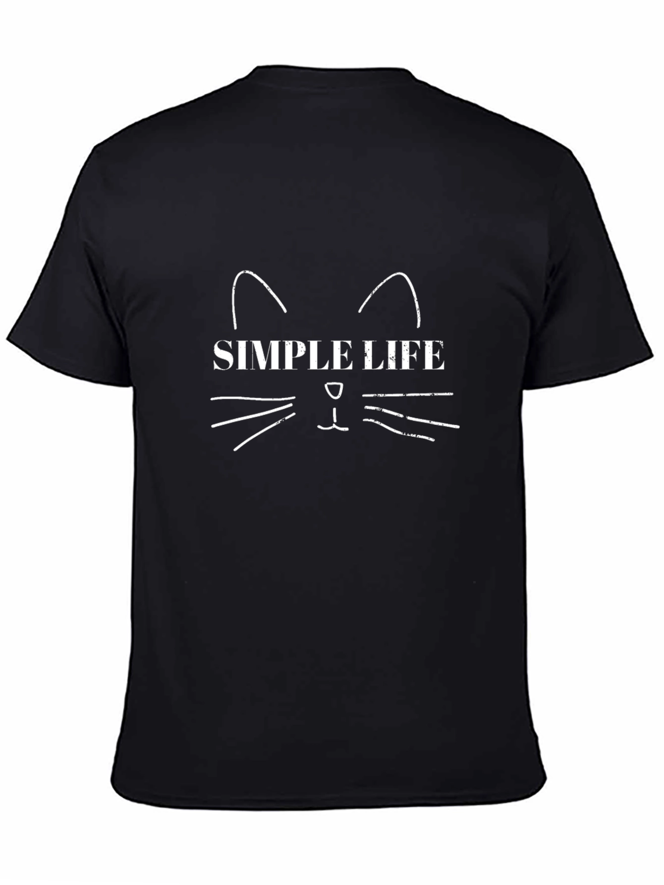 Simple Life Cat Graphic Tee - Trendy Casual Style
