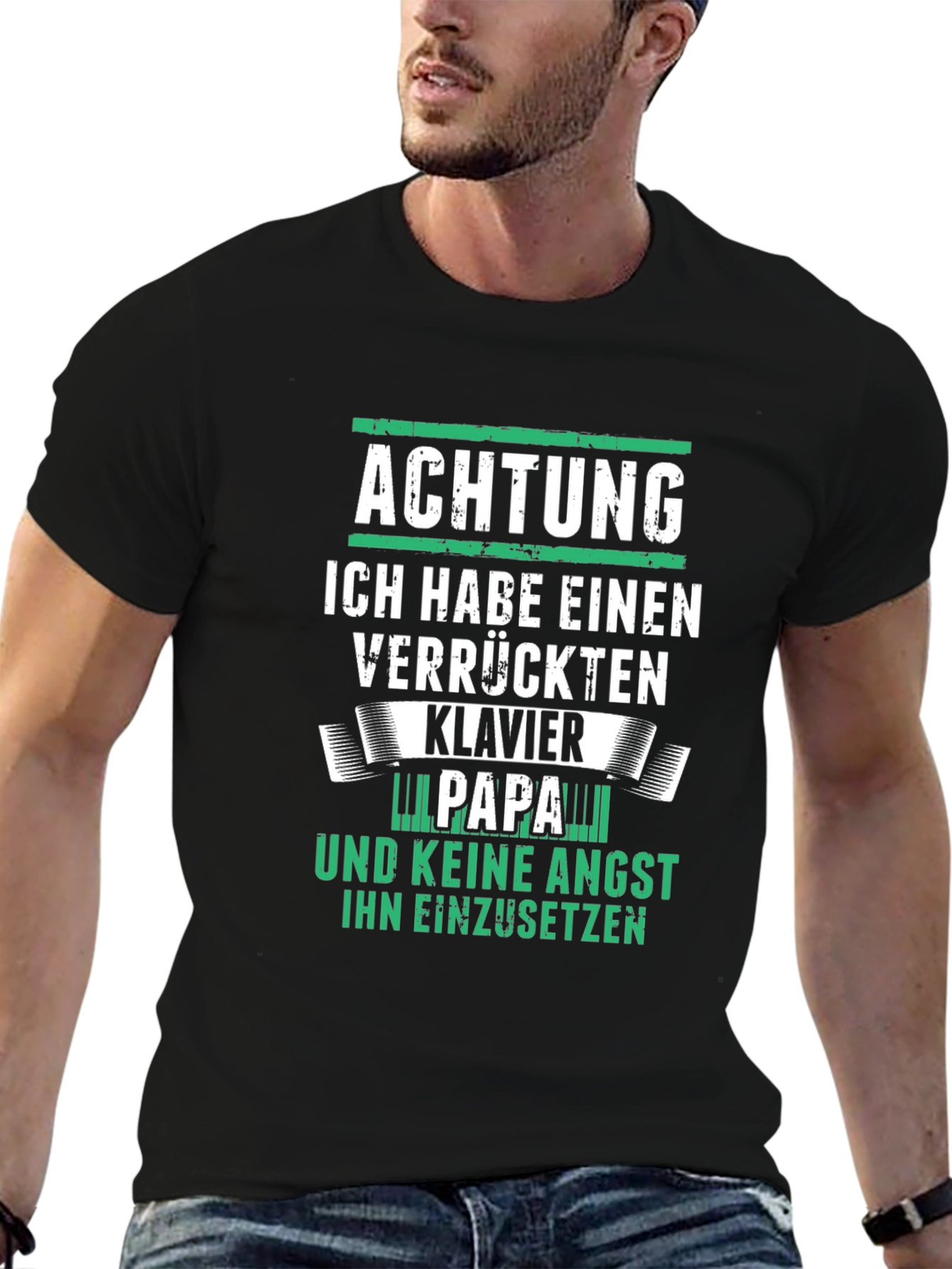 Achtung Klavier Papa T-Shirt