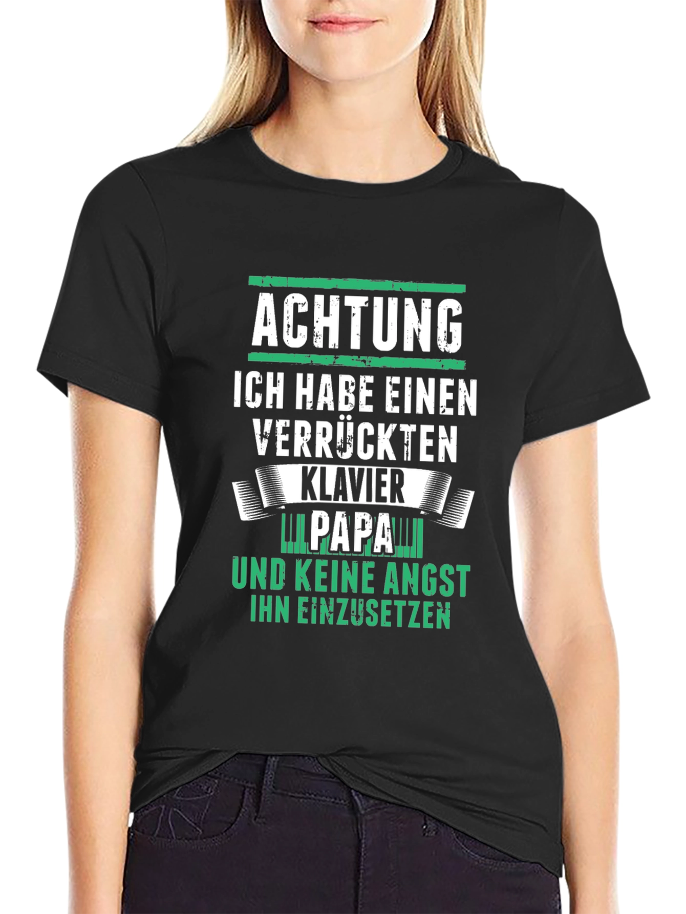 Achtung Klavier Papa T-Shirt