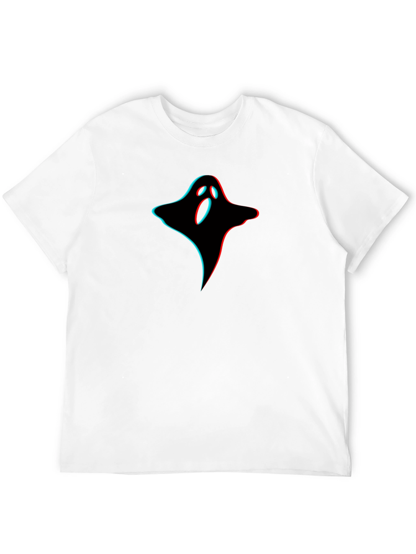 3D Ghost Graphic Black T-Shirt