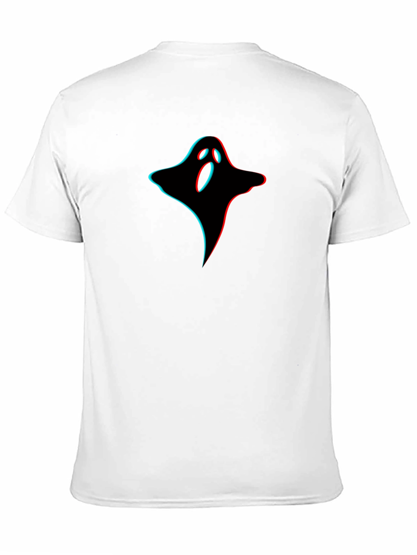 3D Ghost Graphic Black T-Shirt