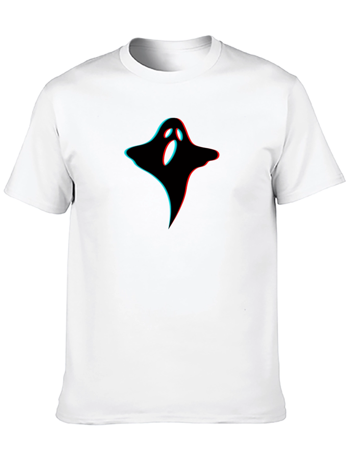3D Ghost Graphic Black T-Shirt