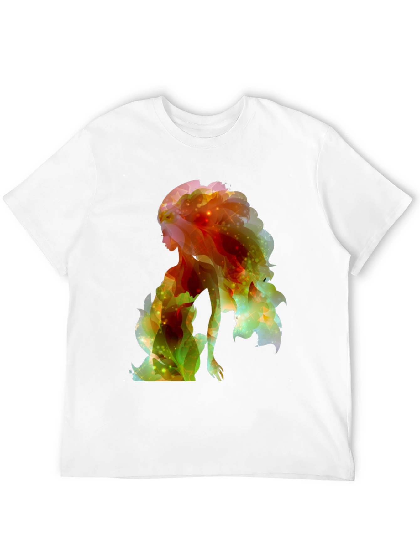 Abstract Woman Graphic Tee - Trendy Black Shirt