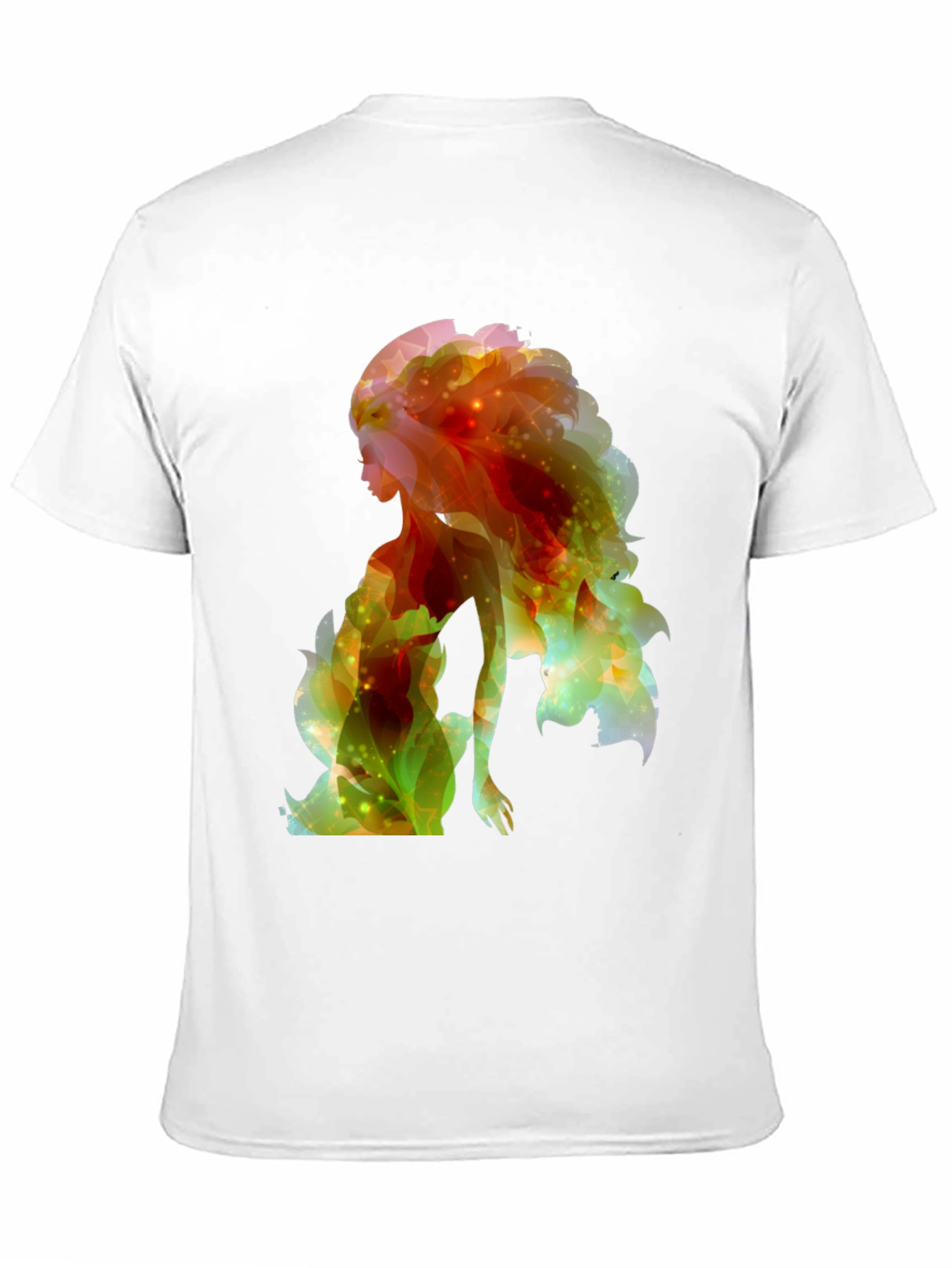 Abstract Woman Graphic Tee - Trendy Black Shirt