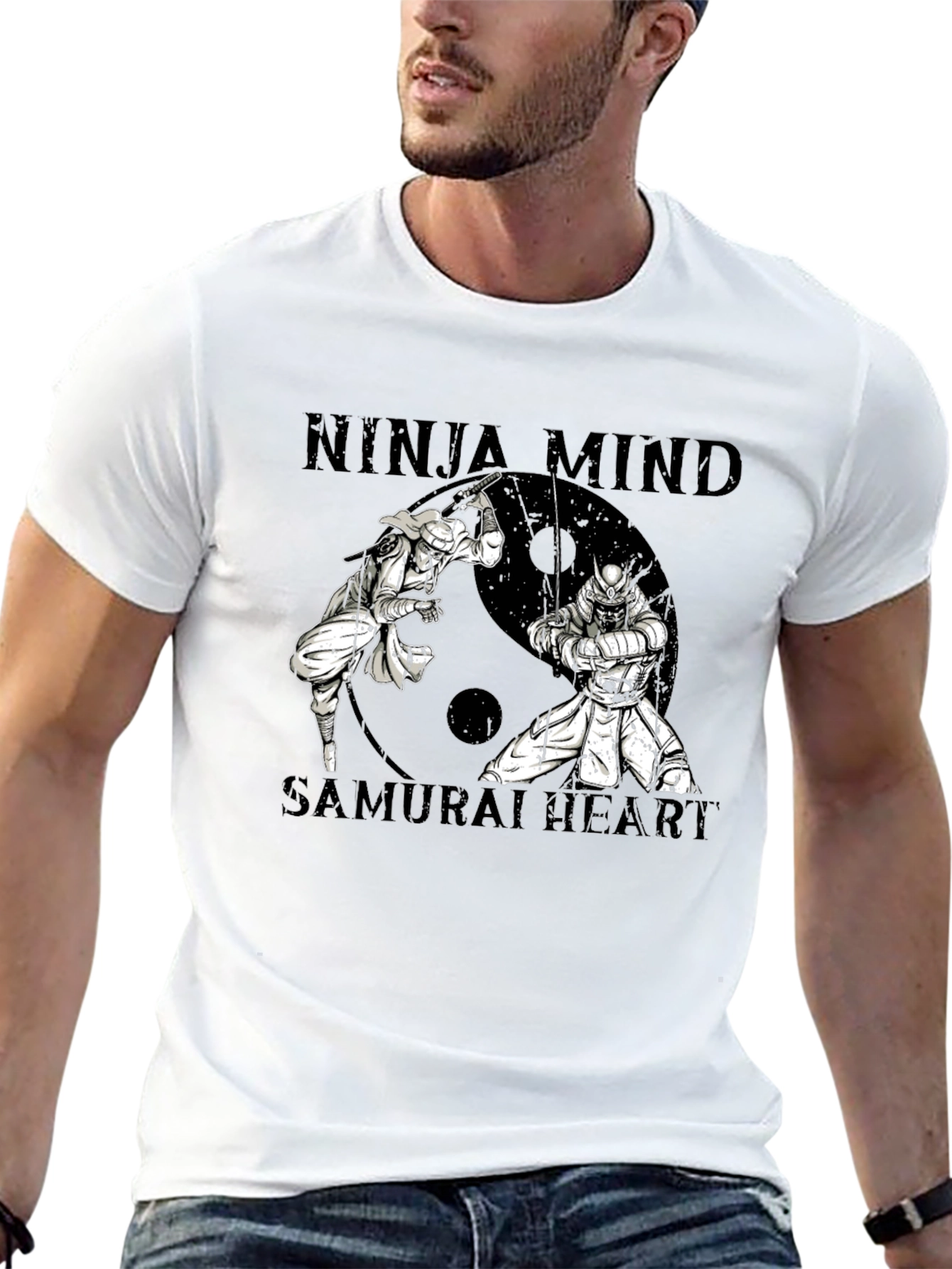 Ninja Mind Samurai Heart Graphic T-Shirt