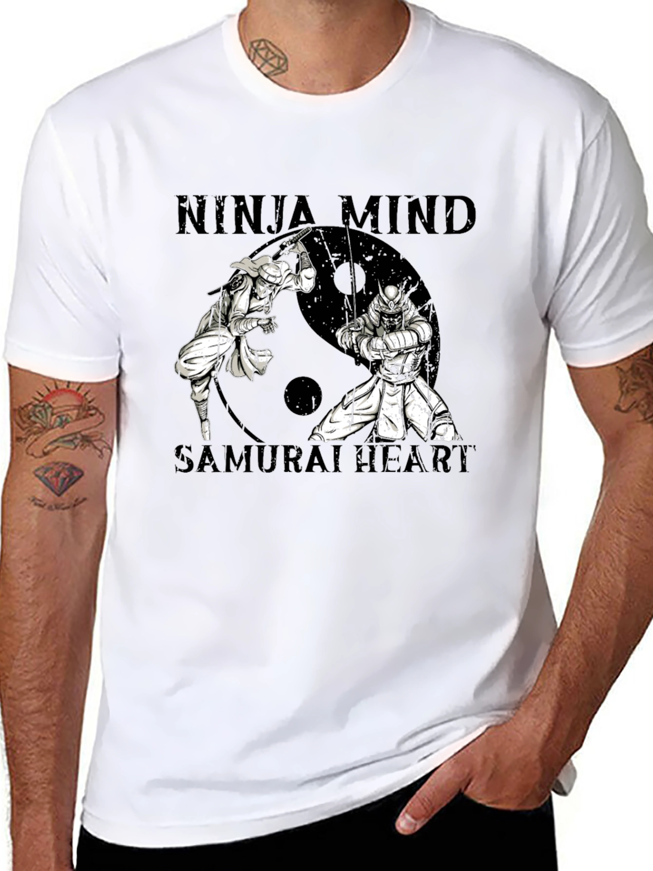 Ninja Mind Samurai Heart Graphic T-Shirt