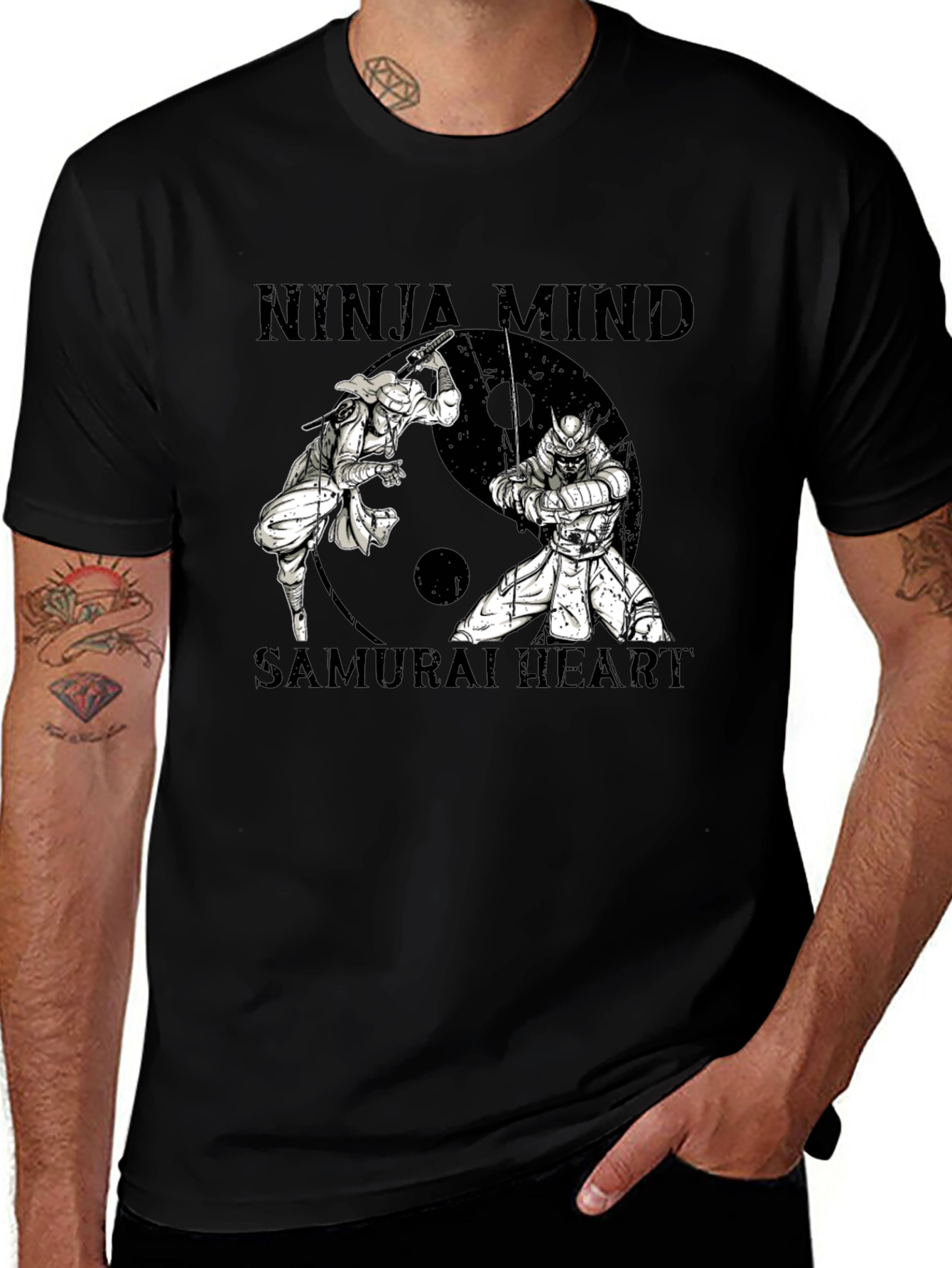 Ninja Mind Samurai Heart Graphic T-Shirt