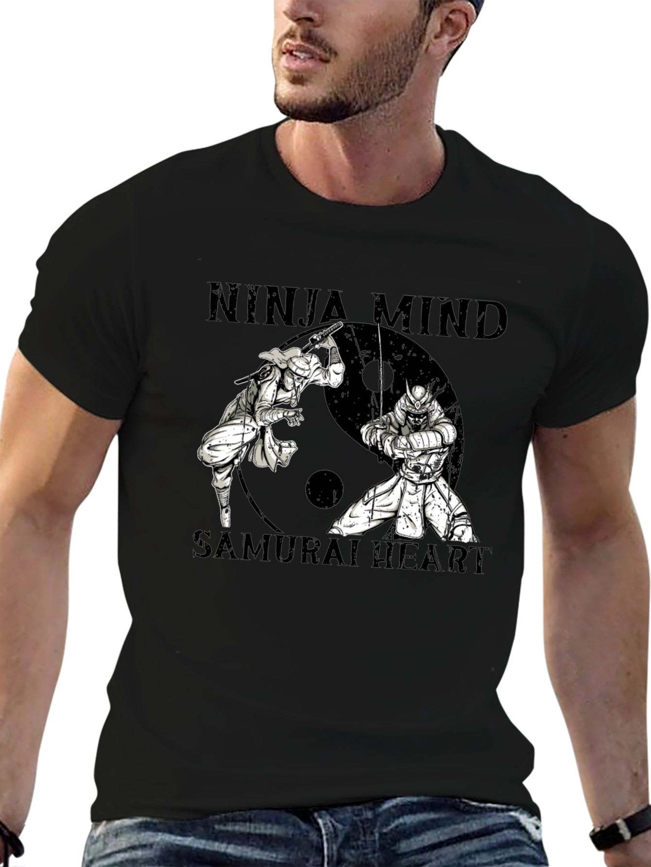 Ninja Mind Samurai Heart Graphic T-Shirt