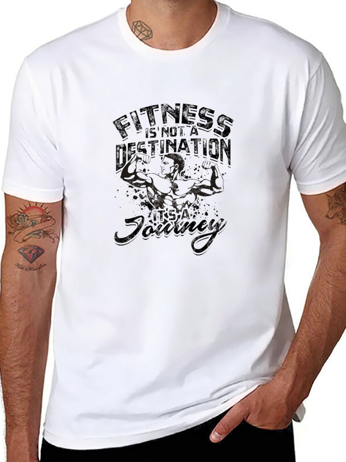 Fitness is a Journey Graphic T-Shirt