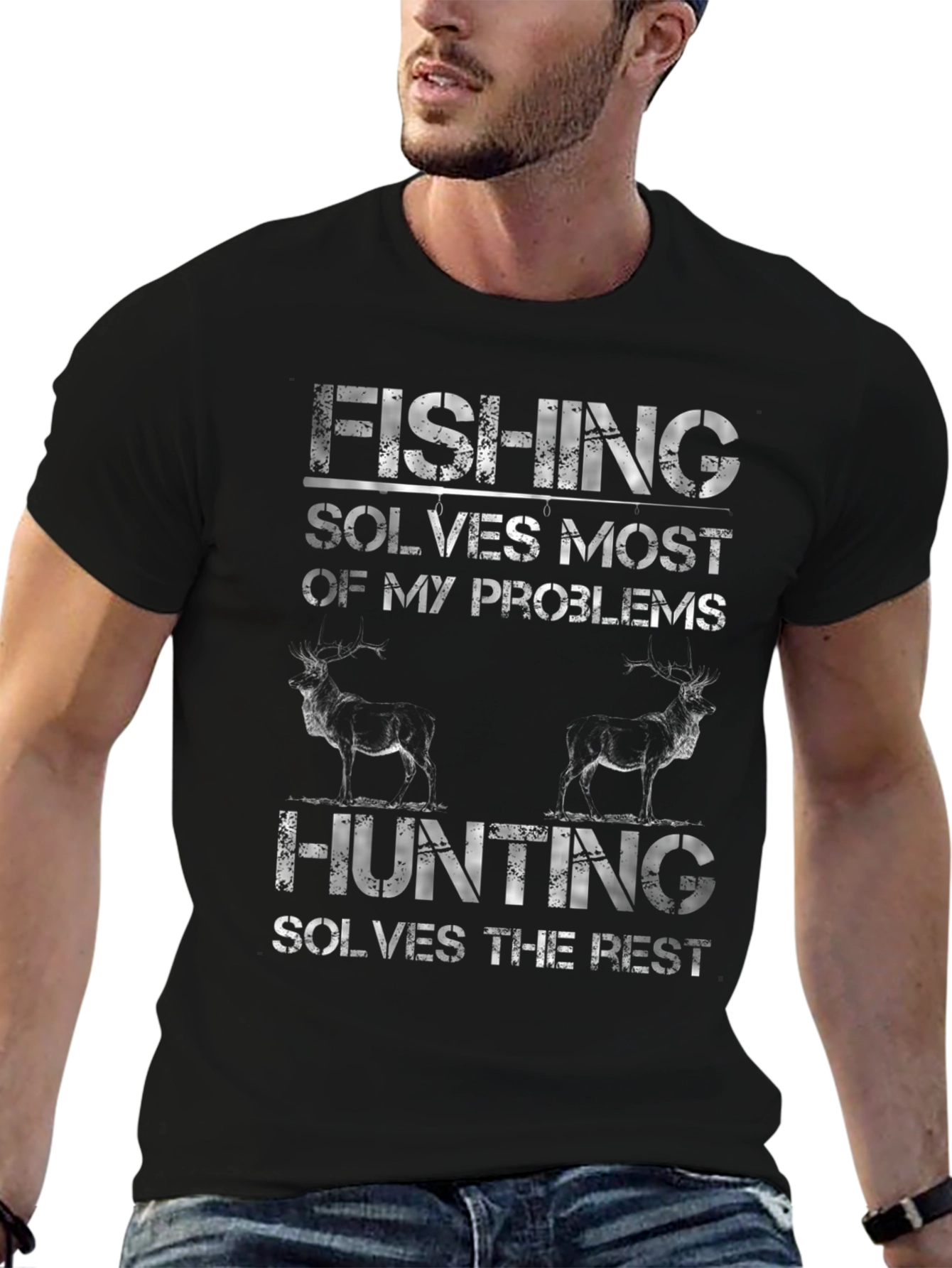 Fishing & Hunting Graphic T-Shirt