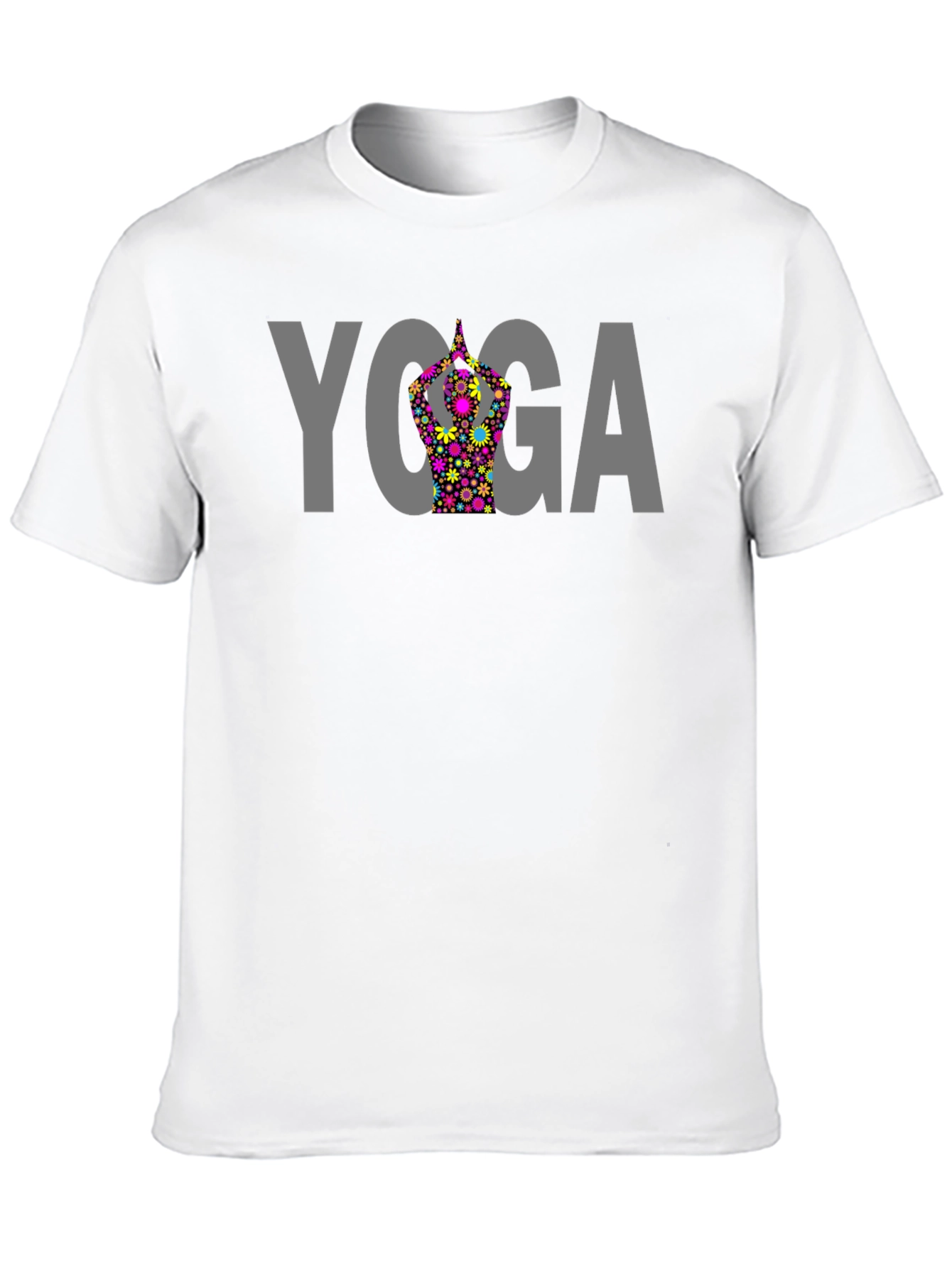 Yoga Floral Graphic Tee - Black