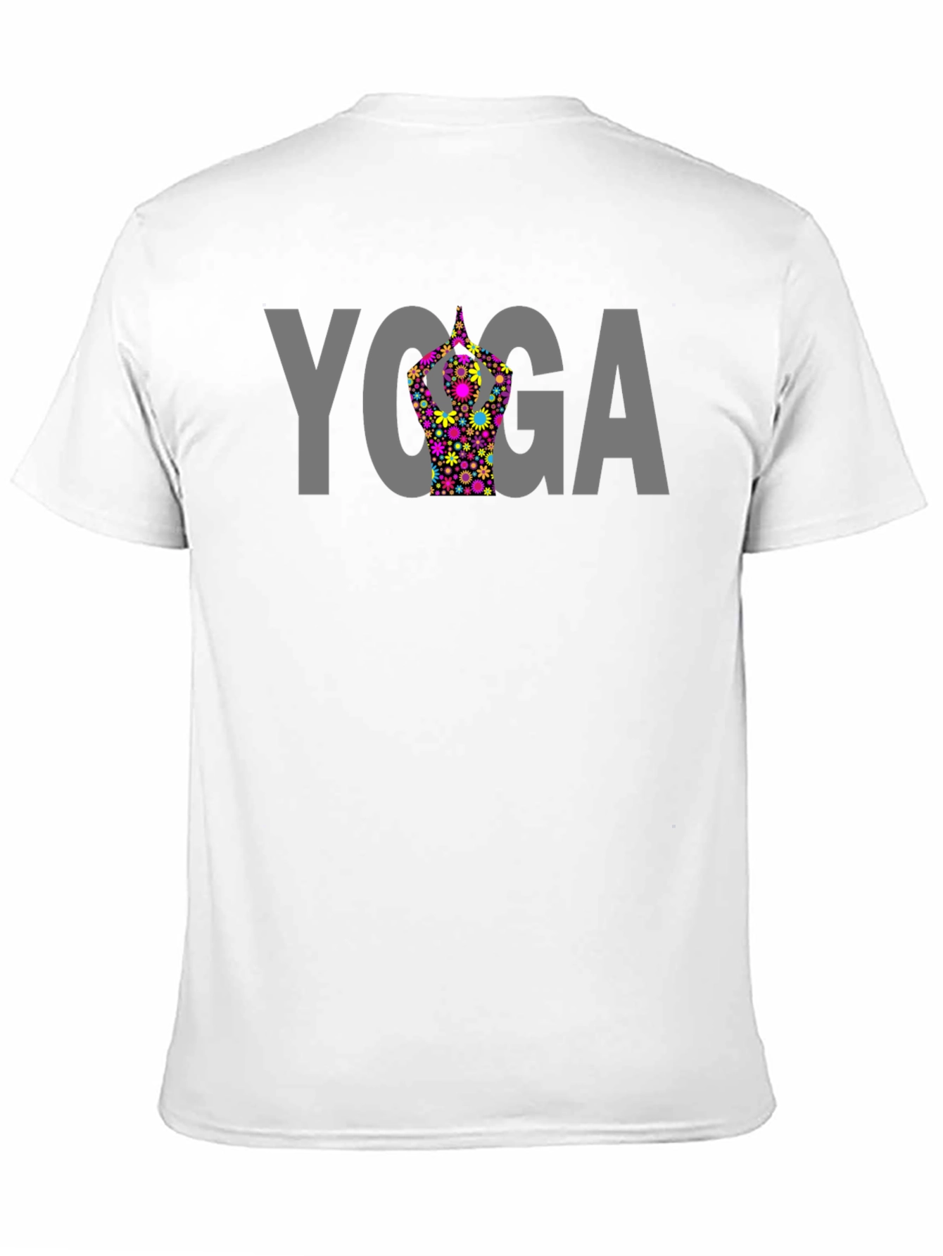 Yoga Floral Graphic Tee - Black