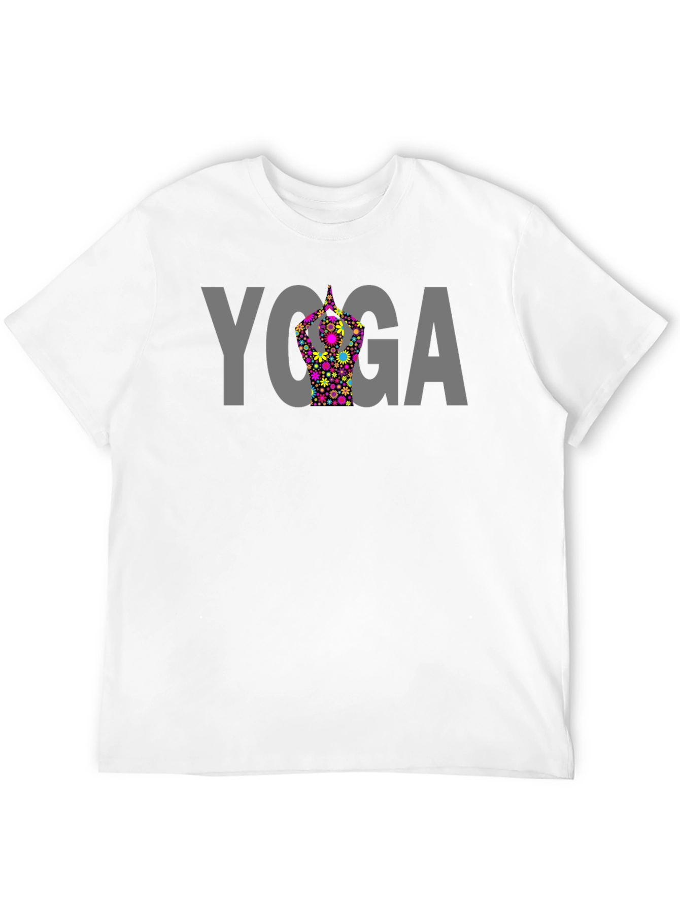 Yoga Floral Graphic Tee - Black