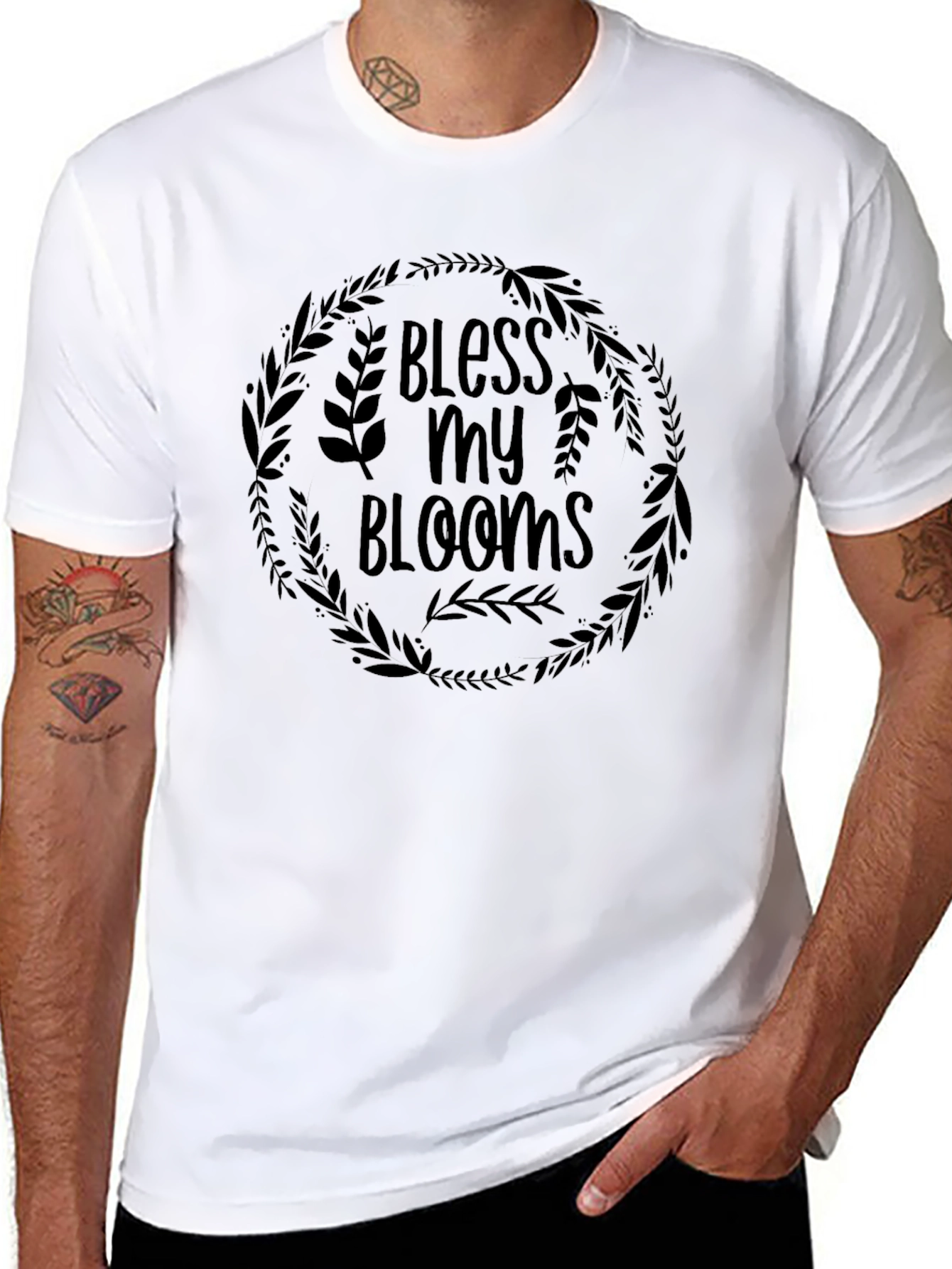 Bless My Blooms Graphic T-Shirt - Black