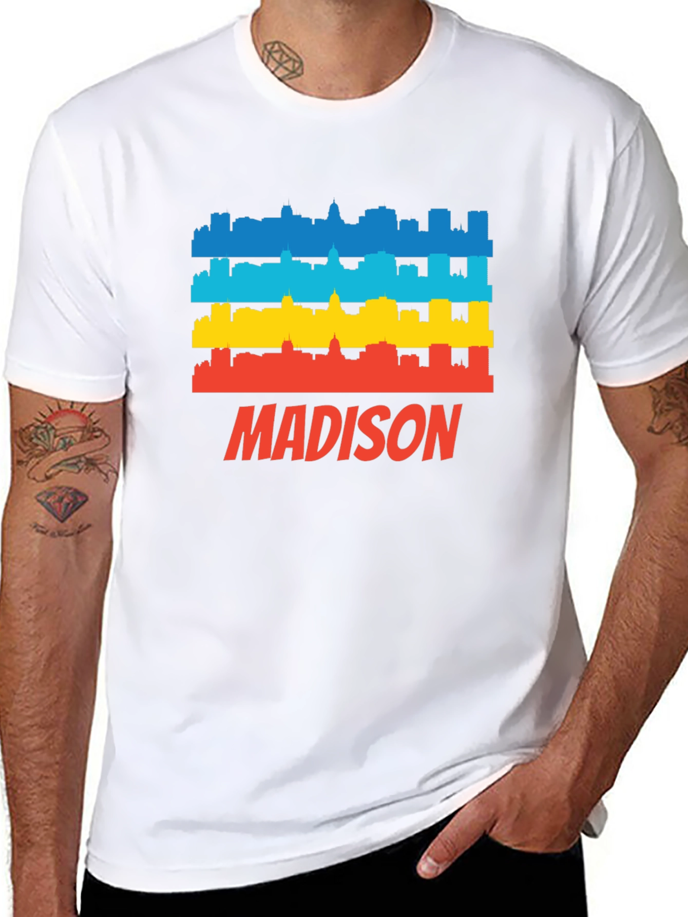 Madison Skyline Graphic Tee - Retro Style Shirt