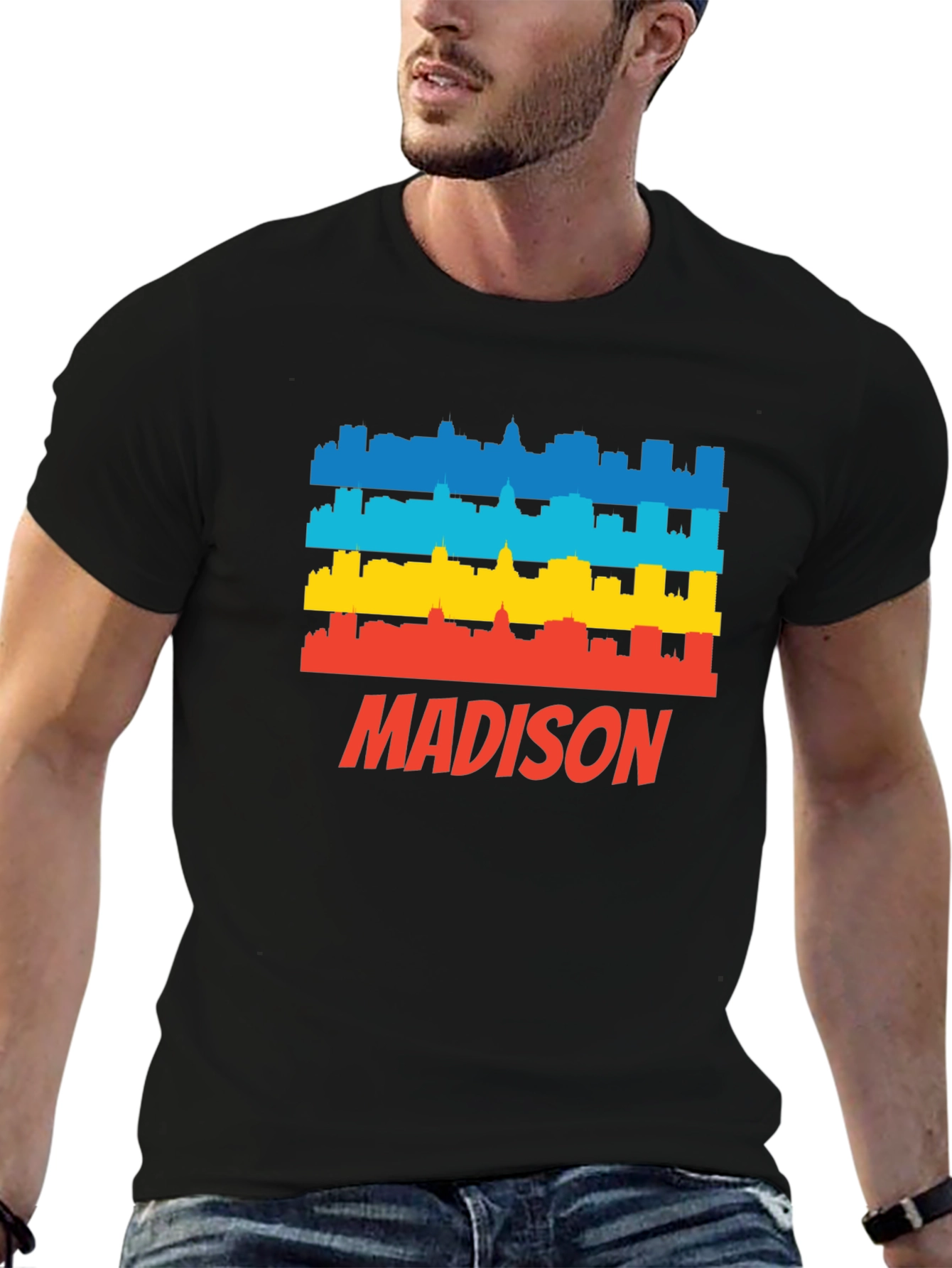 Madison Skyline Graphic Tee - Retro Style Shirt