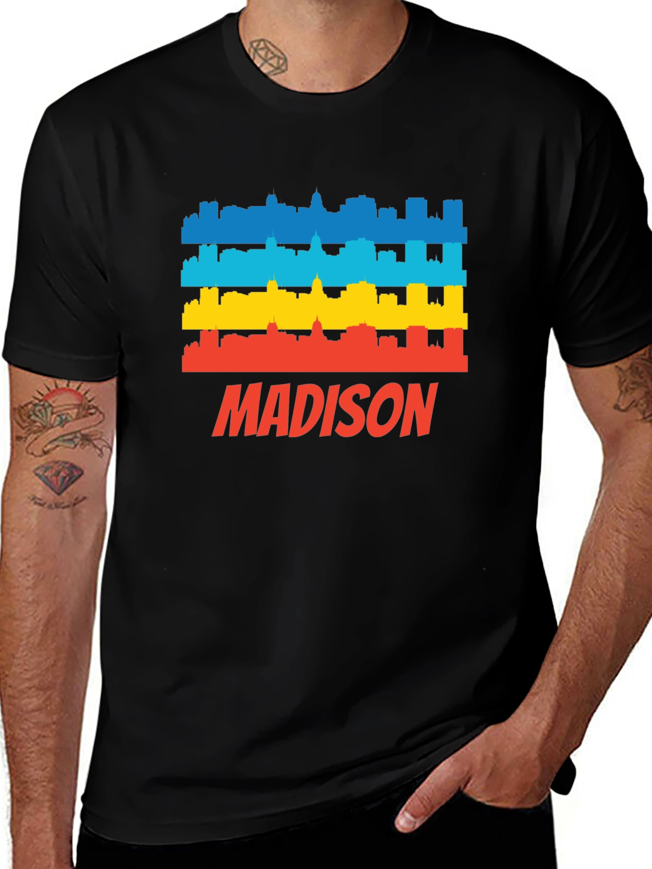 Madison Skyline Graphic Tee - Retro Style Shirt