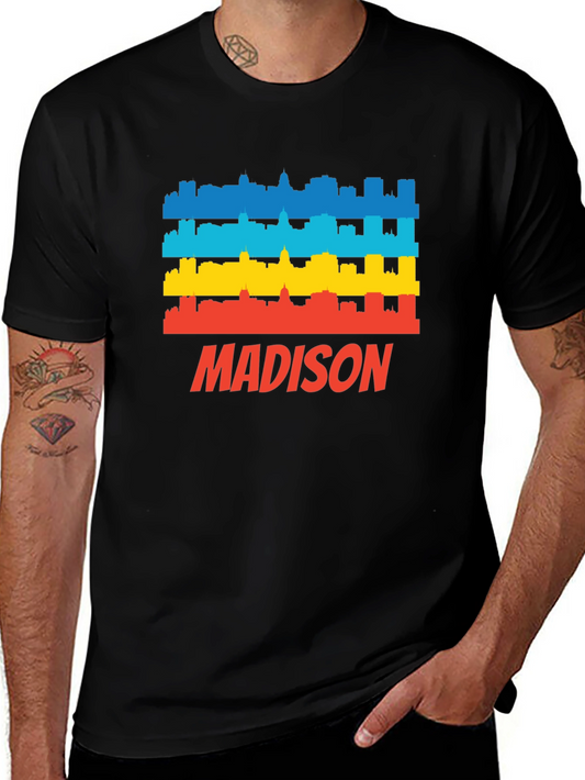 Madison Skyline Graphic Tee - Retro Style Shirt