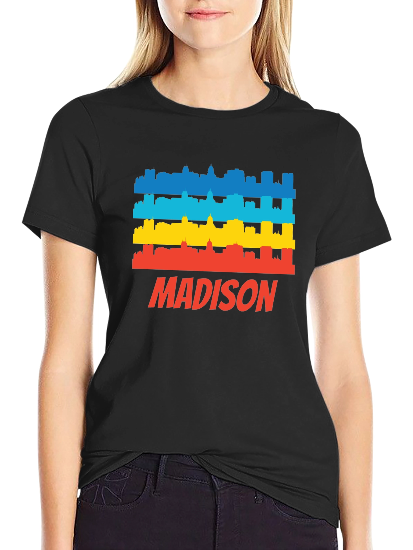 Madison Skyline Graphic Tee - Retro Style Shirt