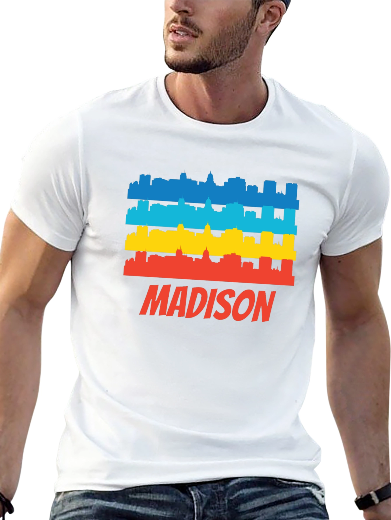 Madison Skyline Graphic Tee - Retro Style Shirt