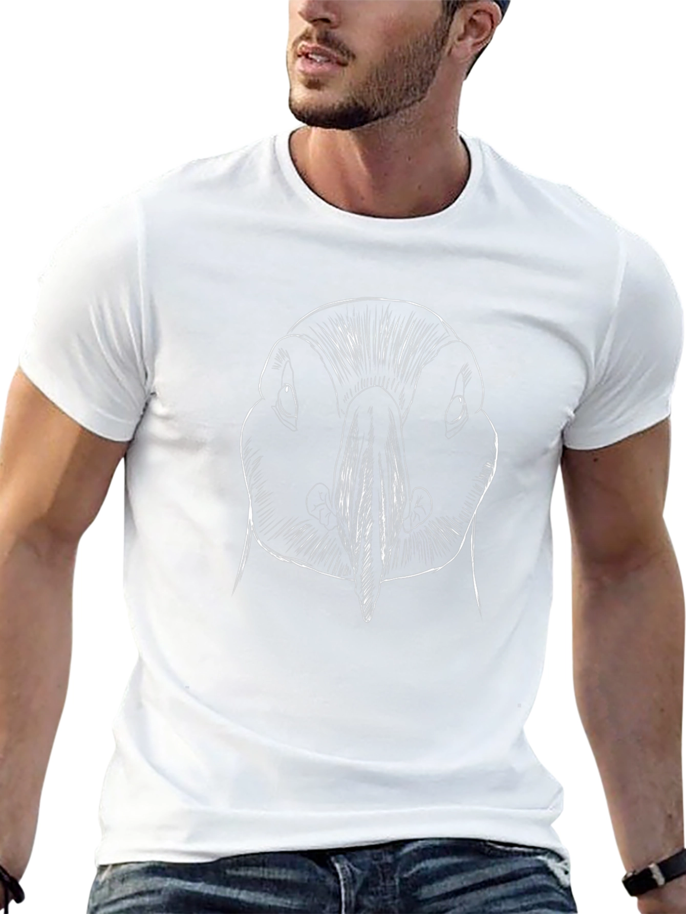 Puffin Sketch Graphic Black T-Shirt