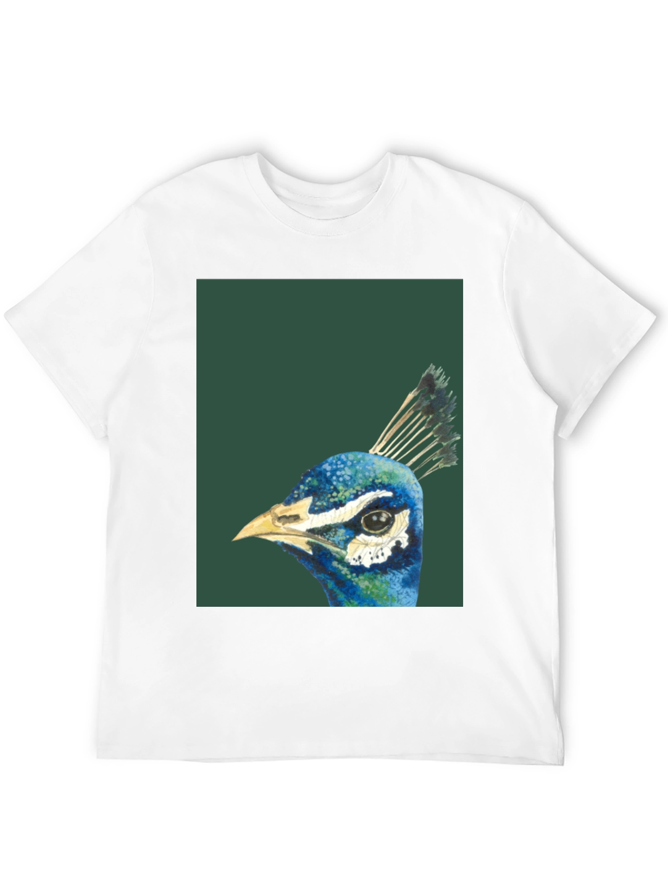 Peacock Head Graphic Tee - Stylish Black T-Shirt