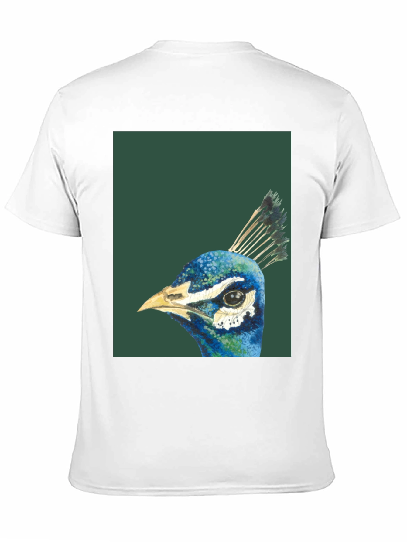 Peacock Head Graphic Tee - Stylish Black T-Shirt