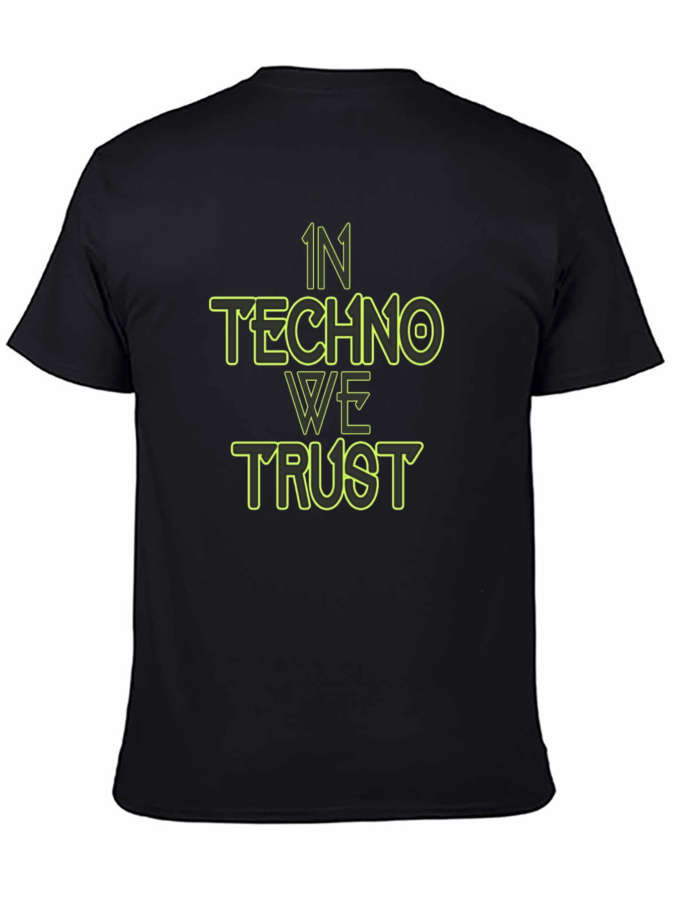 In Techno We Trust Graphic Tee - Black