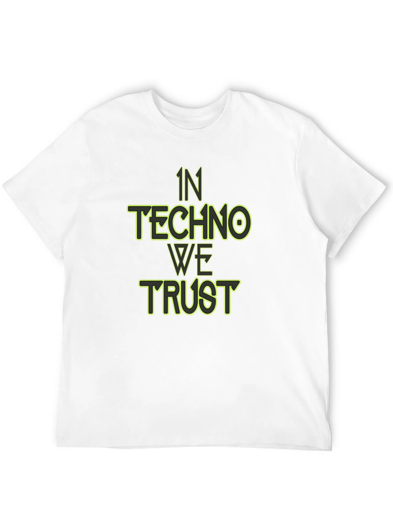 In Techno We Trust Graphic Tee - Black