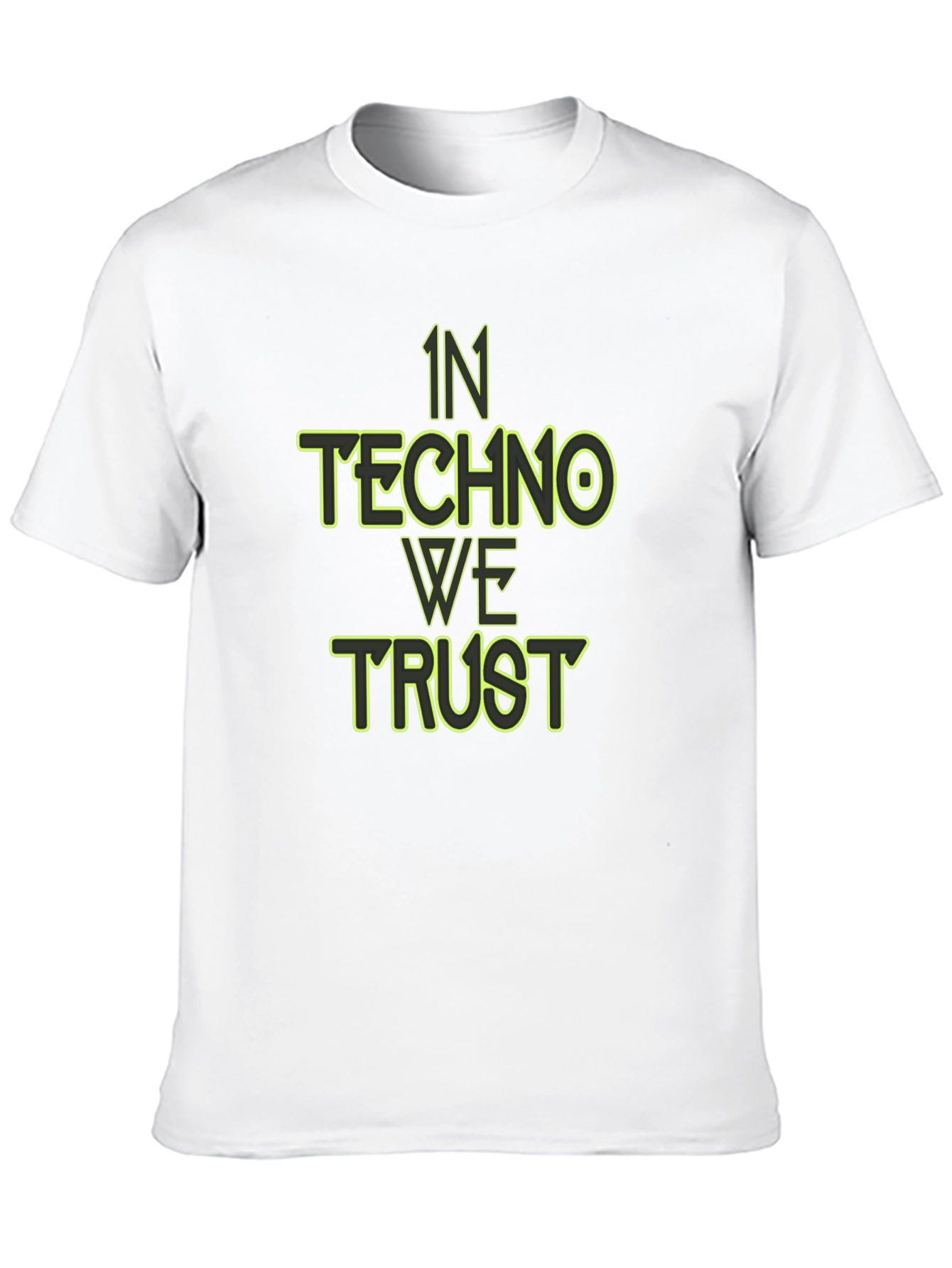 In Techno We Trust Graphic Tee - Black