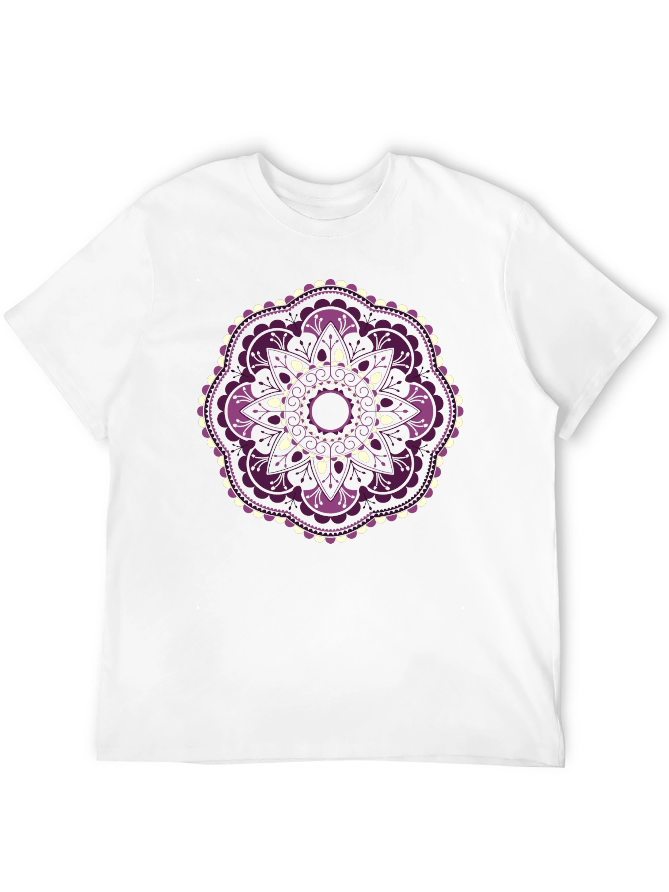 Floral Mandala Graphic Black T-Shirt