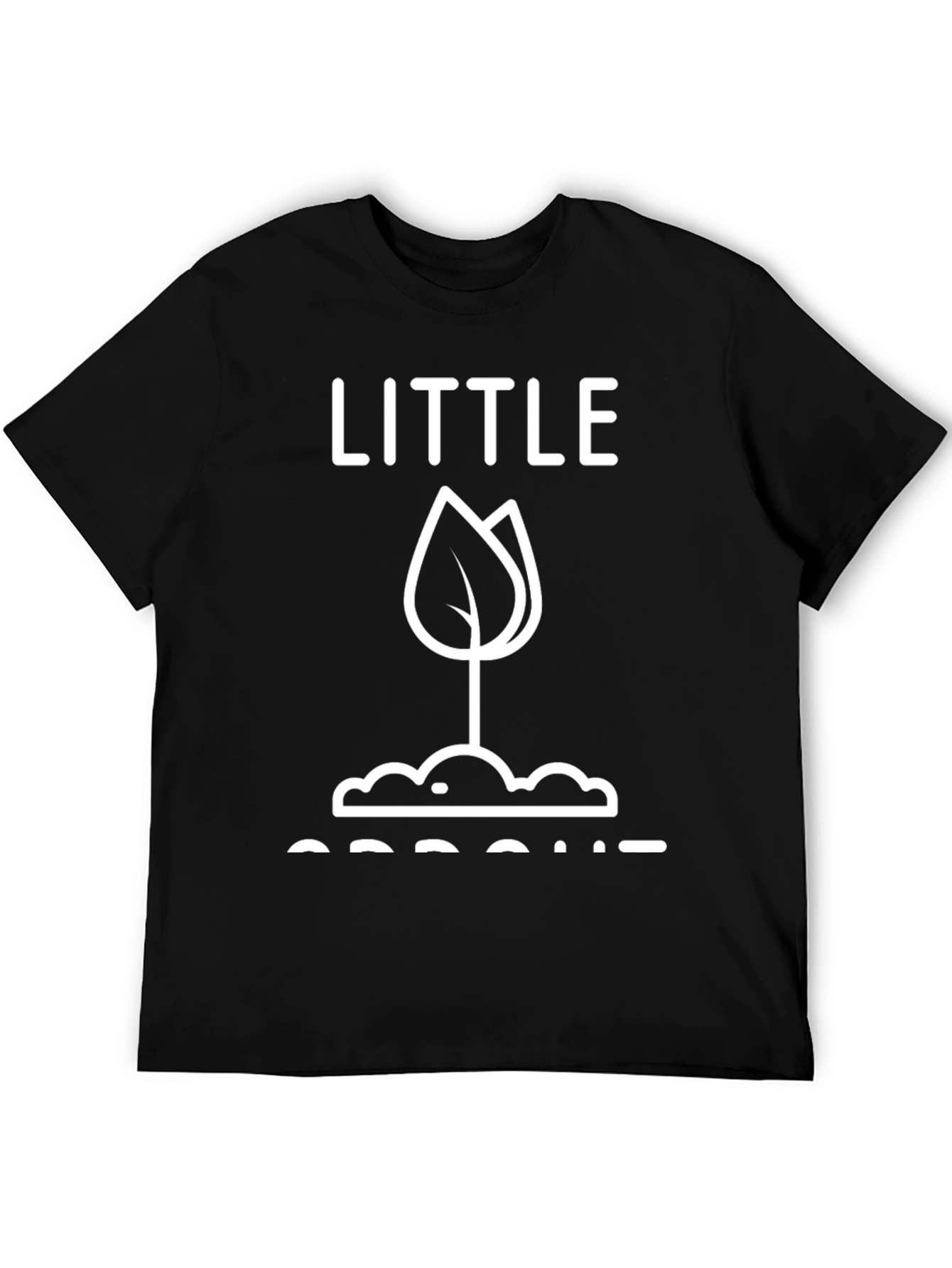 Little Sprout Graphic T-Shirt - Black Cotton Tee