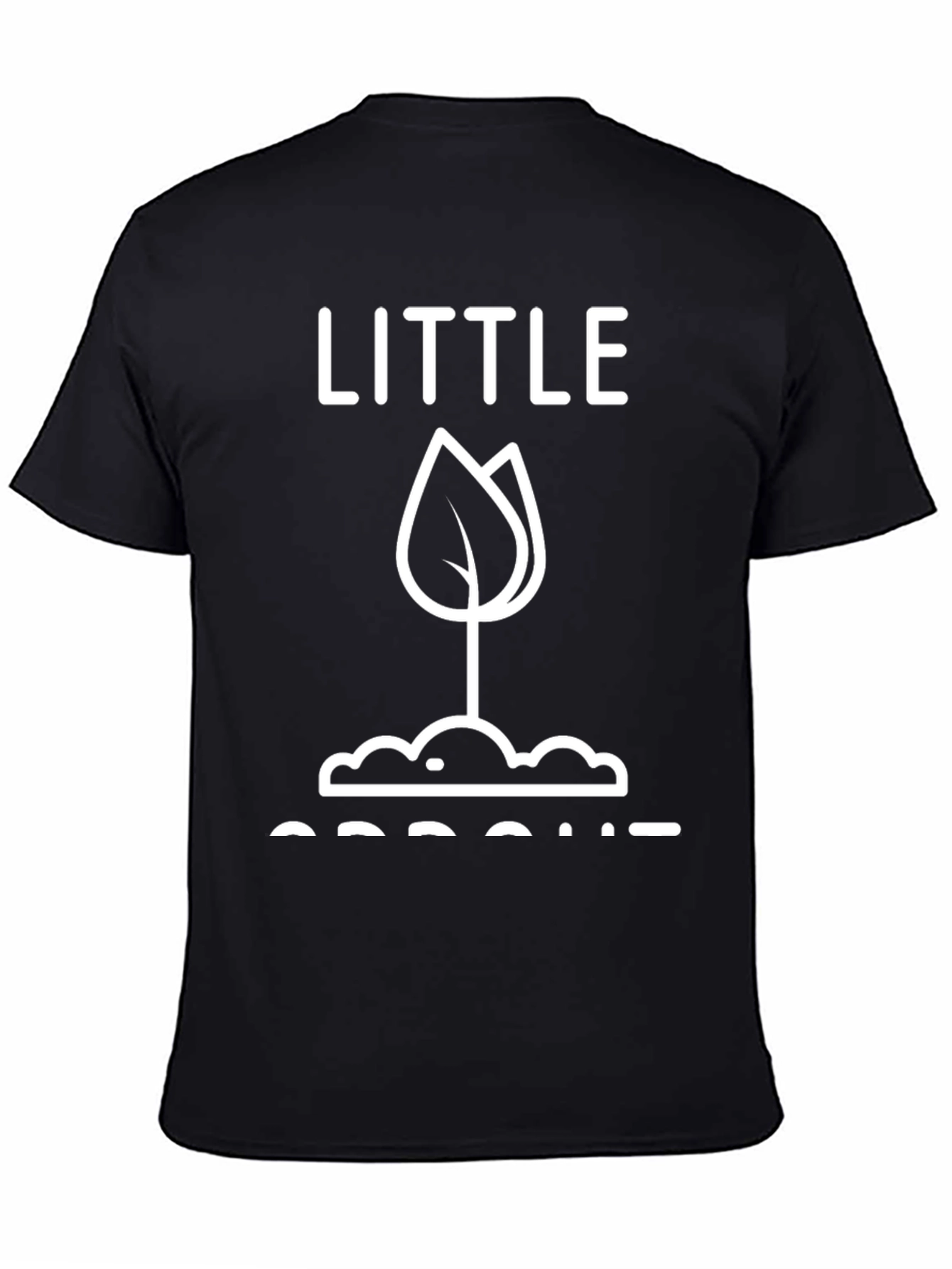 Little Sprout Graphic T-Shirt - Black Cotton Tee