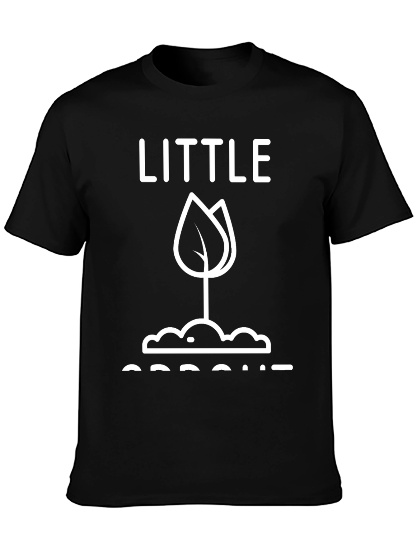 Little Sprout Graphic T-Shirt - Black Cotton Tee