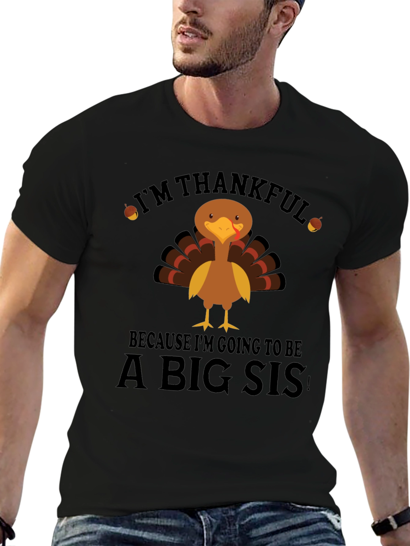 Im Thankful Big Sis Turkey Thanksgiving T-Shirt