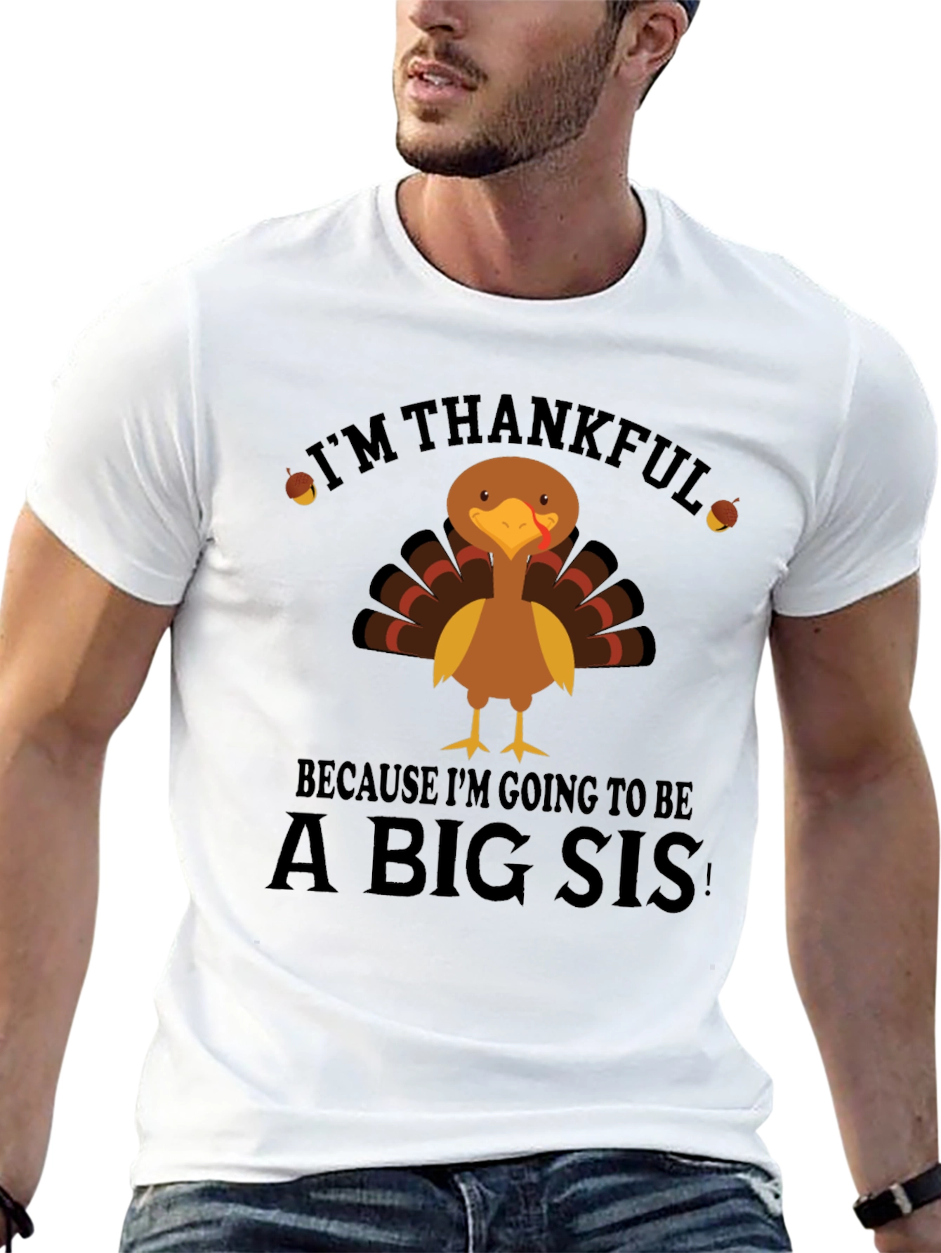 Im Thankful Big Sis Turkey Thanksgiving T-Shirt