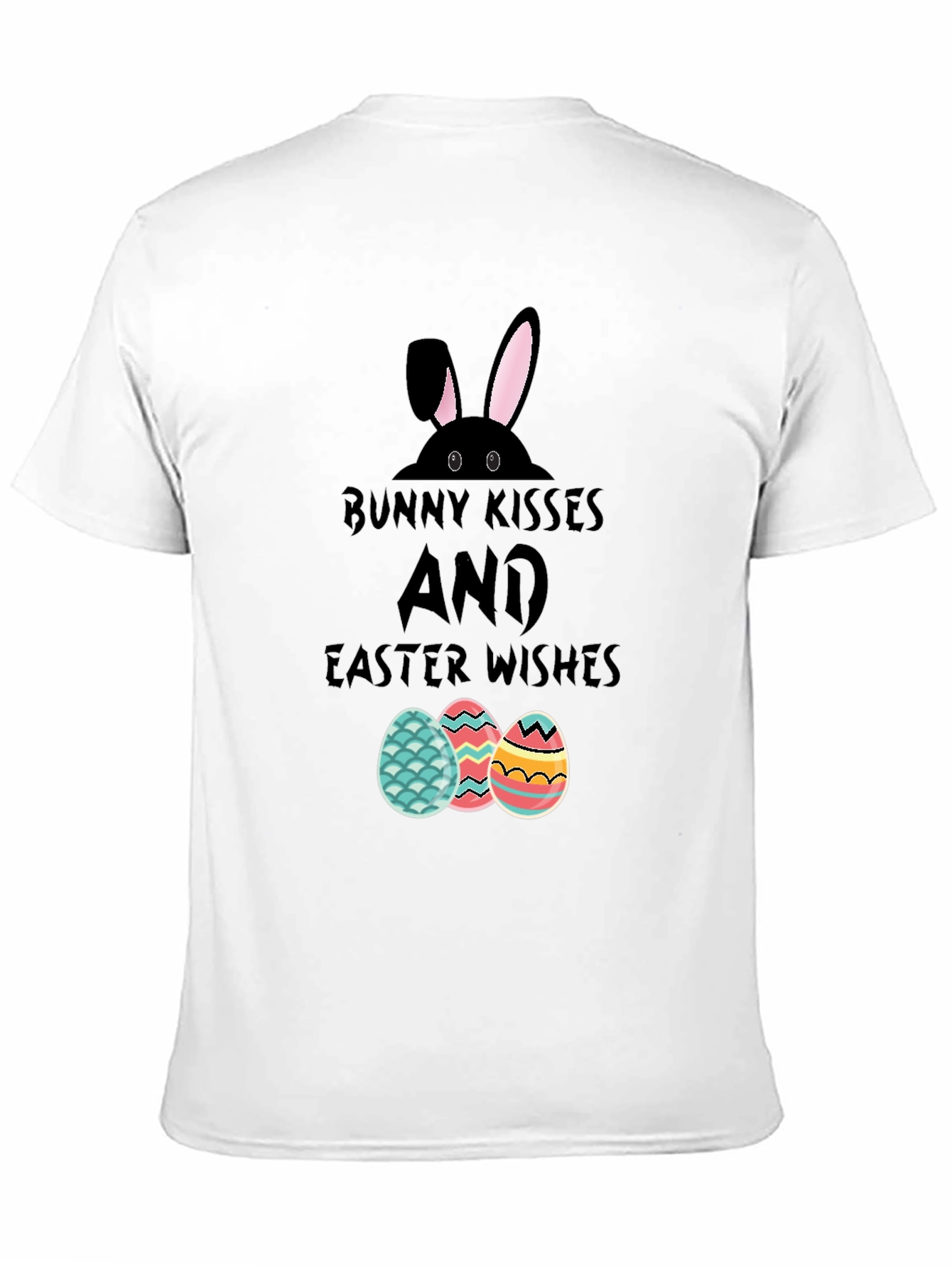 Bunny Kisses Easter Wishes Graphic T-Shirt