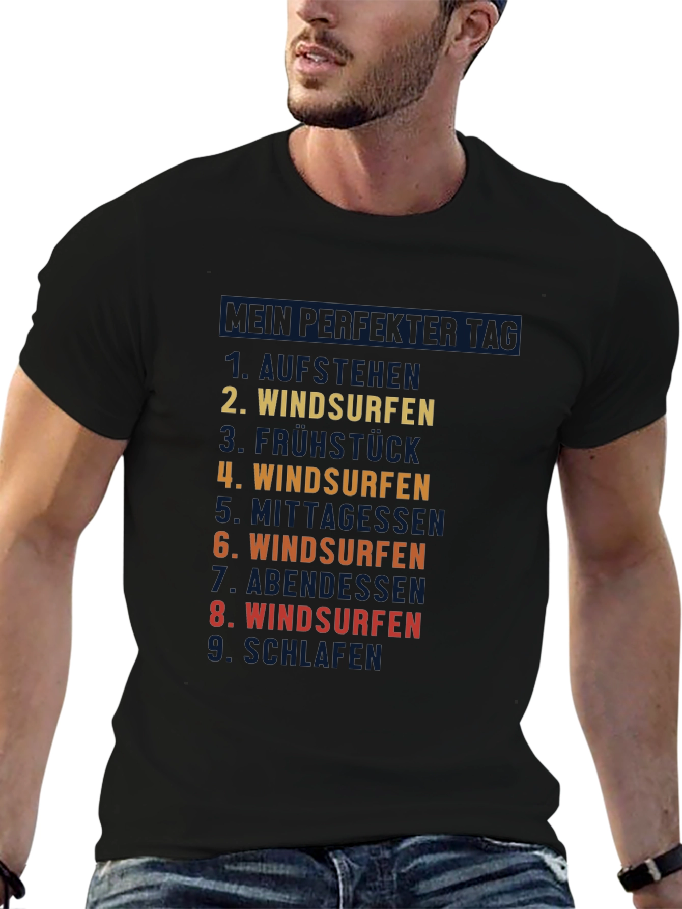 Windsurfing Day T-Shirt - Cool Surfer Graphic Tee