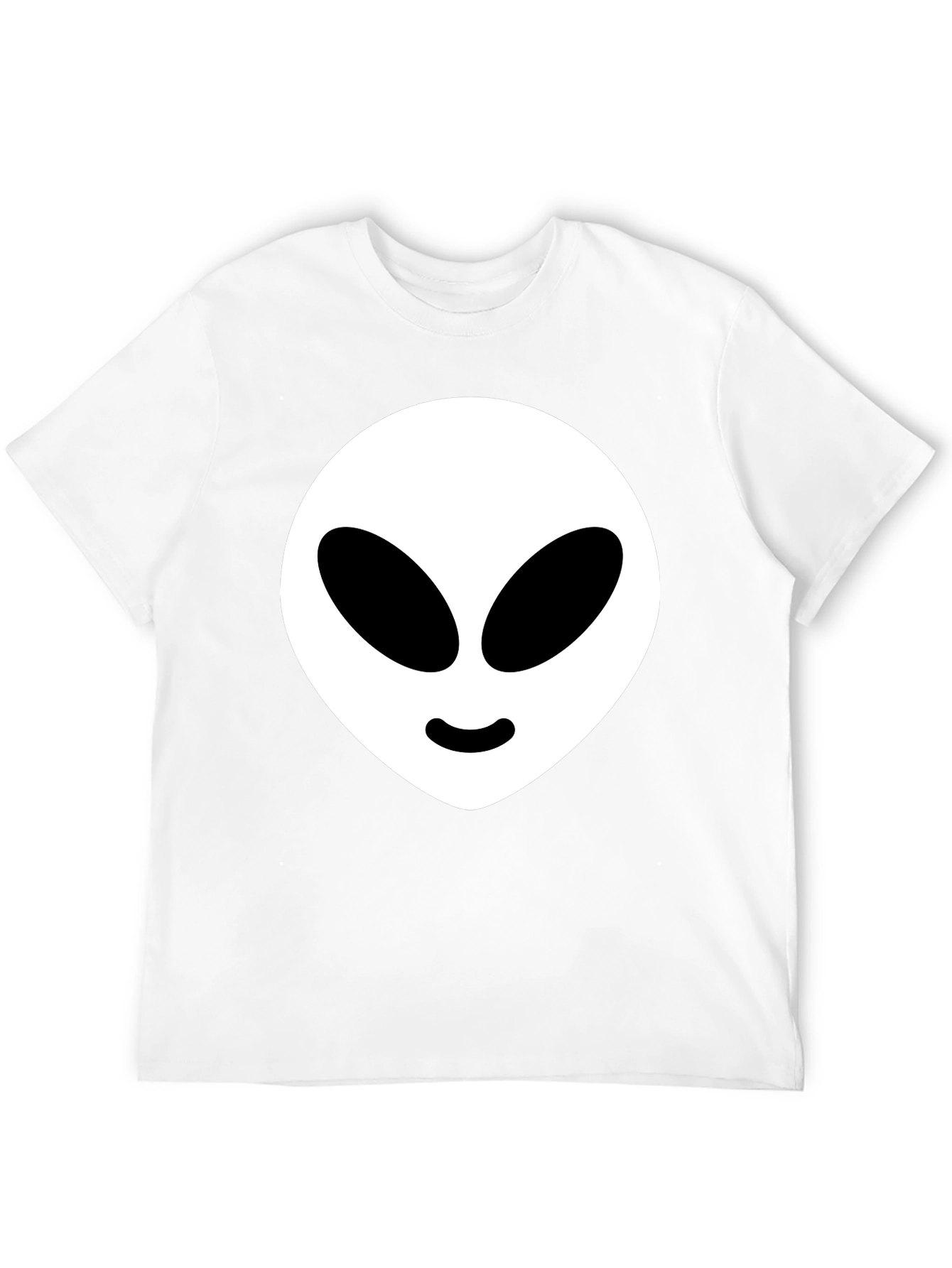 Alien Head Graphic Tee - Black Cotton Blend