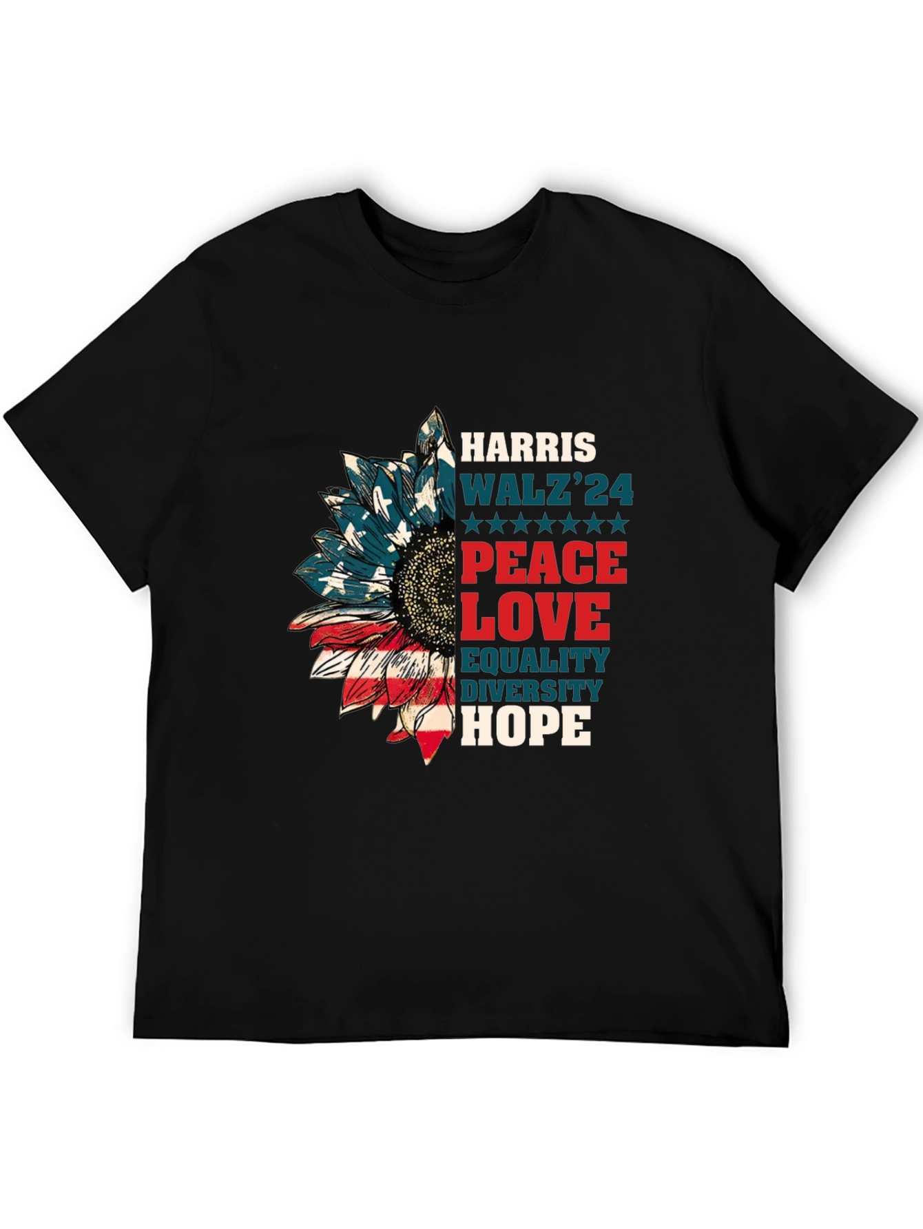 Patriotic Sunflower Graphic Tee