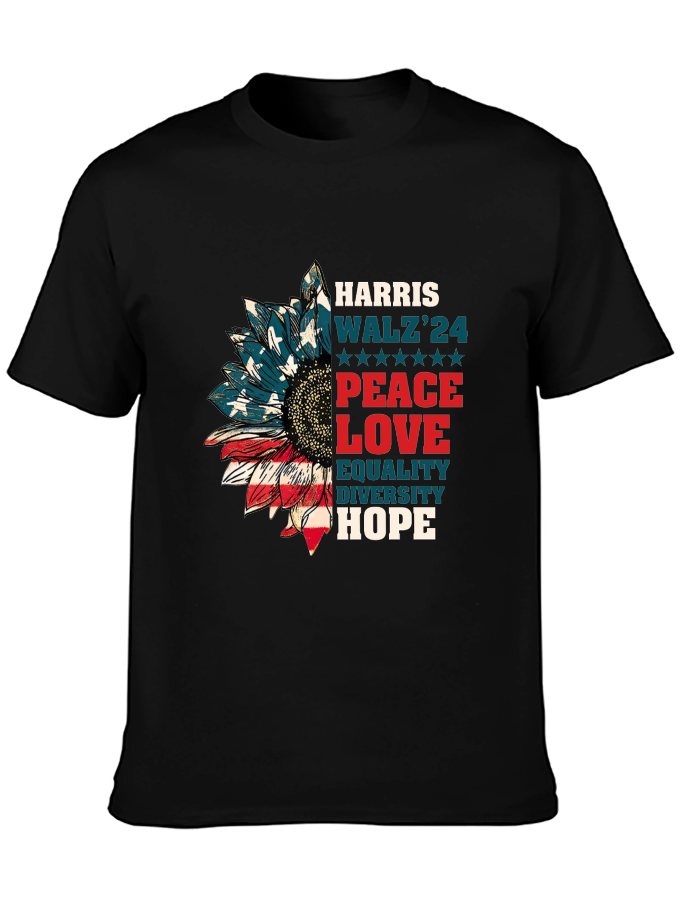Patriotic Sunflower Graphic Tee