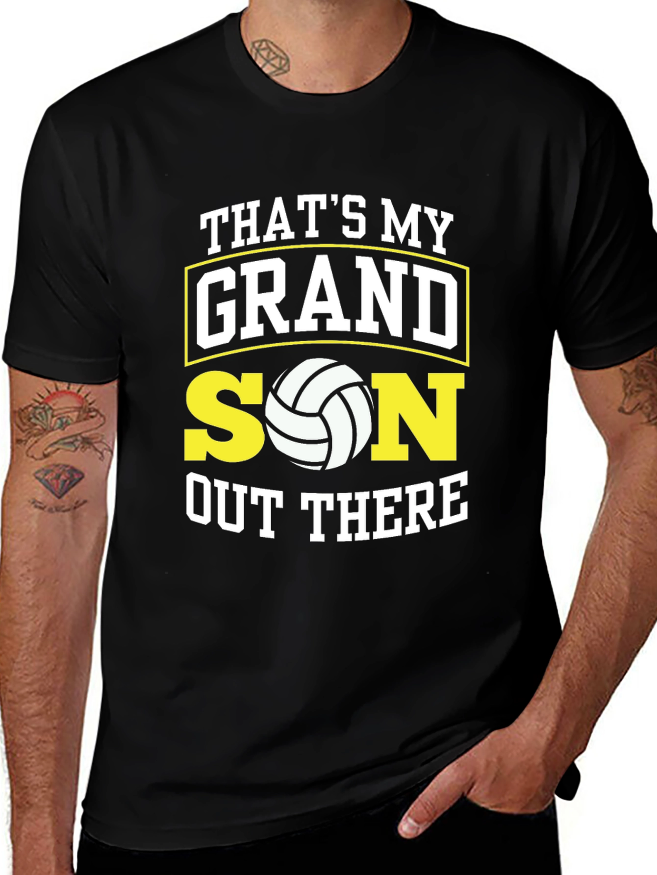 Thats My Grandson Volleyball Graphic T-Shirt