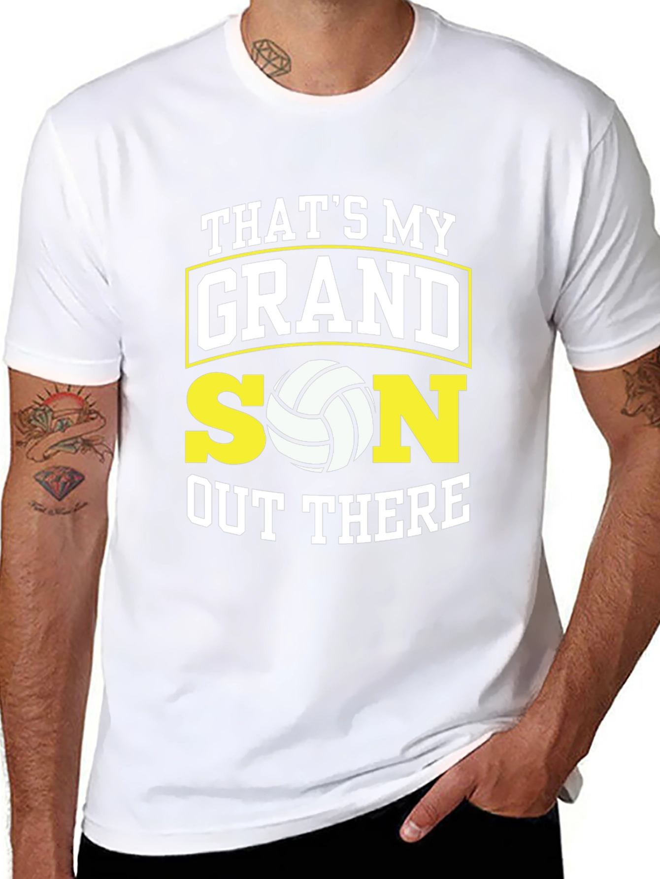 Thats My Grandson Volleyball Graphic T-Shirt