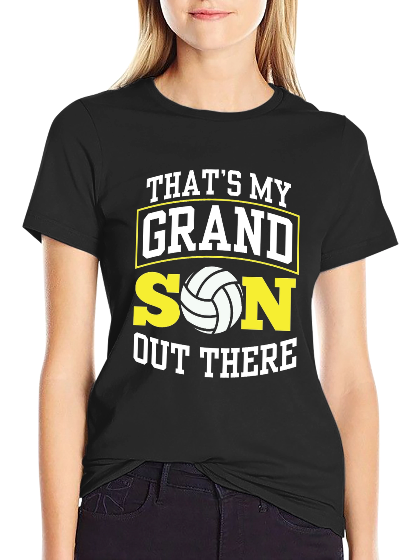 Thats My Grandson Volleyball Graphic T-Shirt