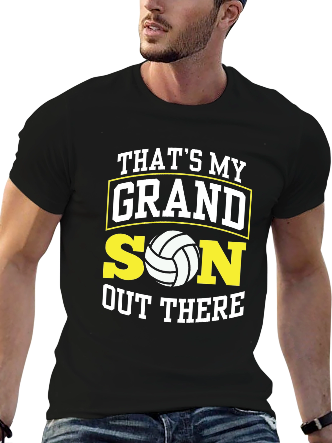 Thats My Grandson Volleyball Graphic T-Shirt