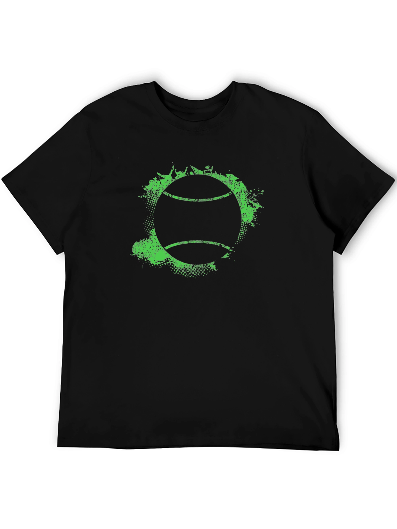 Tennis Ball Graphic Tee - Grunge Style