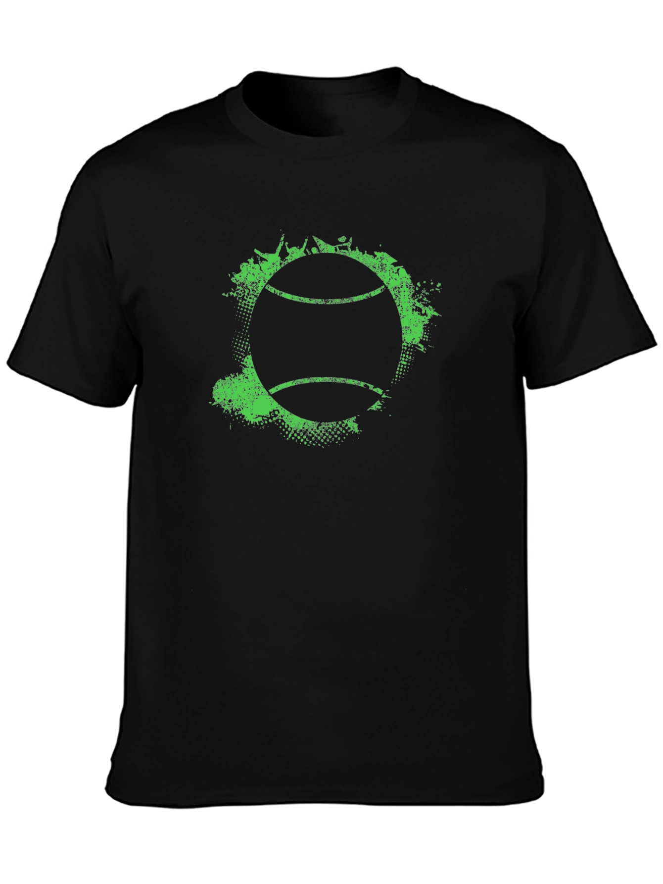 Tennis Ball Graphic Tee - Grunge Style