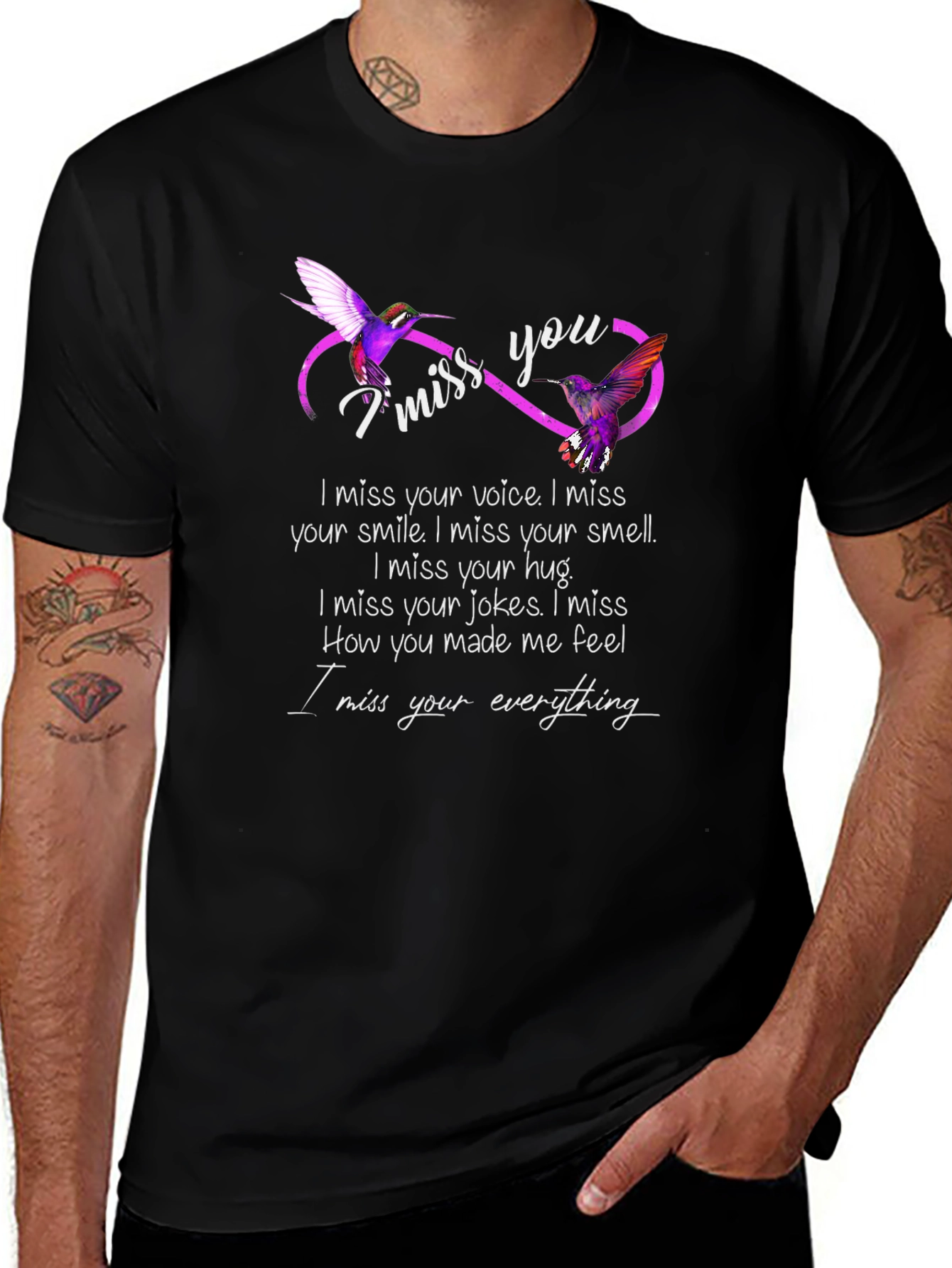 I Miss You Hummingbird Graphic T-Shirt