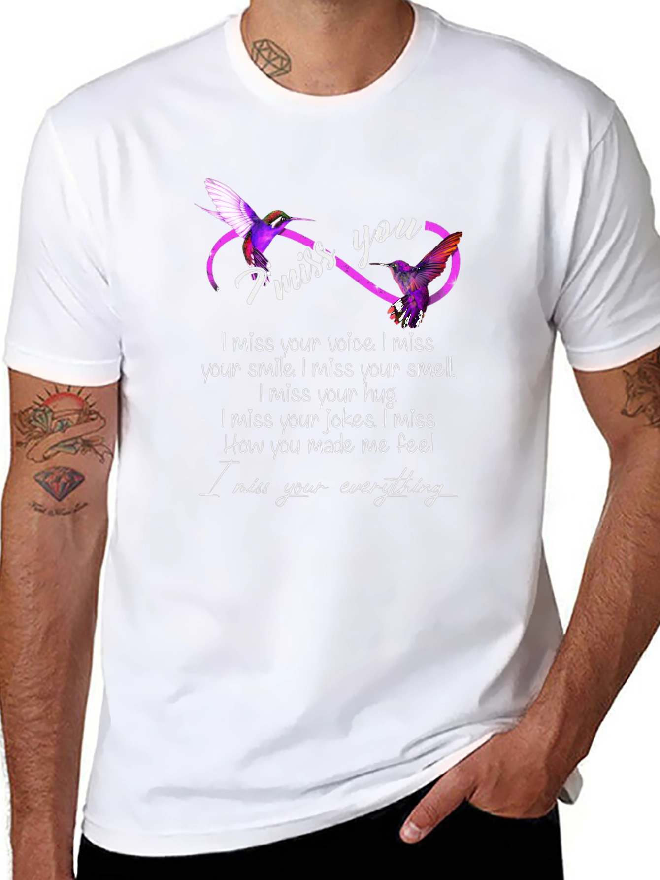 I Miss You Hummingbird Graphic T-Shirt