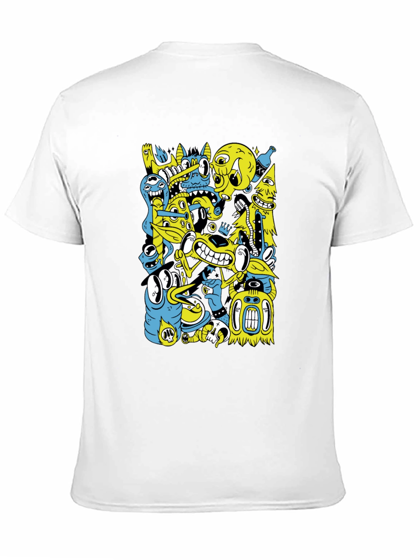 Cartoon Creature Graphic Black T-Shirt